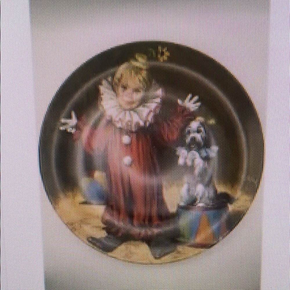 Porcelain Clown and Dog Decorative Plate